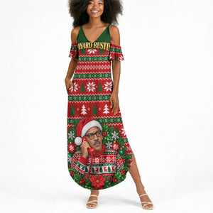 Bayard Rustin Christmas Summer Maxi Dress Ugly Christmas Pattern Retro Fair Isle