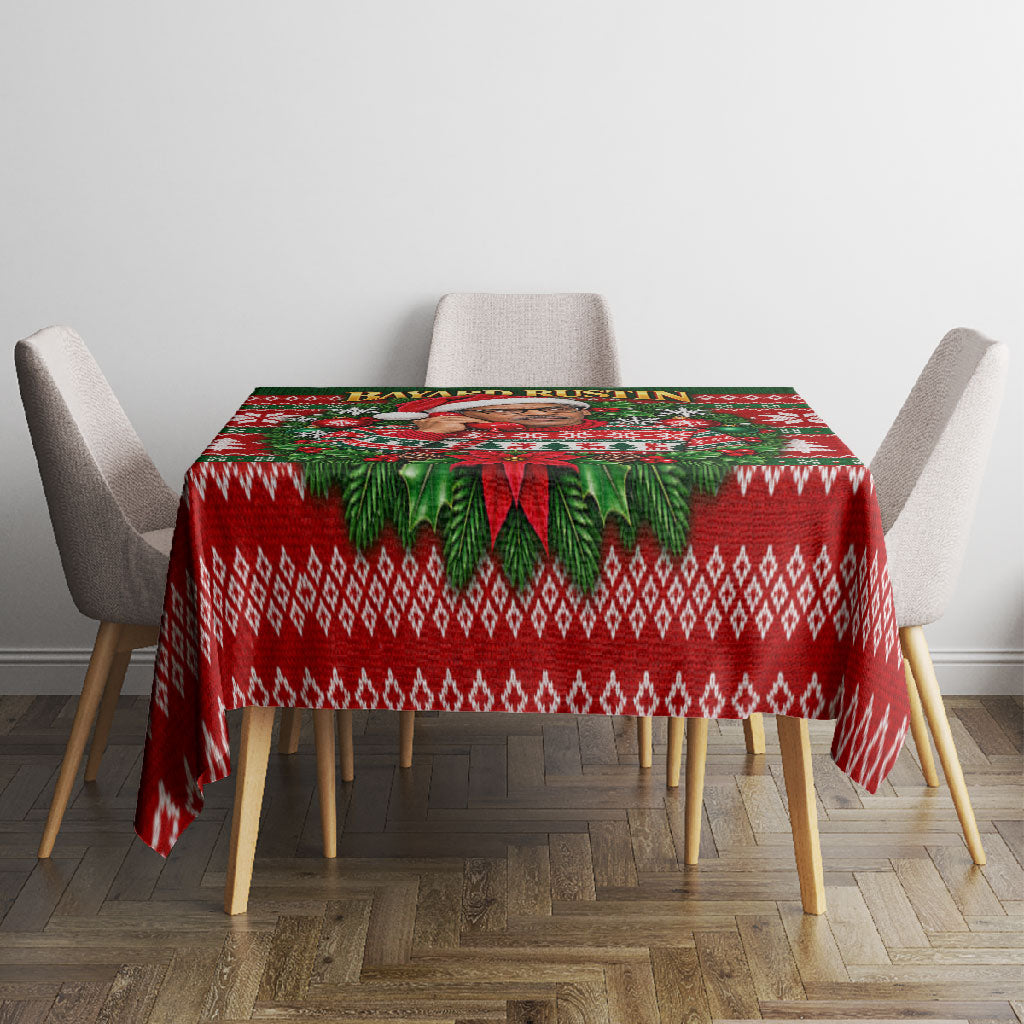 Bayard Rustin Christmas Tablecloth Ugly Christmas Pattern Retro Fair Isle