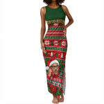 Bayard Rustin Christmas Tank Maxi Dress Ugly Christmas Pattern Retro Fair Isle
