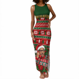 Bayard Rustin Christmas Tank Maxi Dress Ugly Christmas Pattern Retro Fair Isle