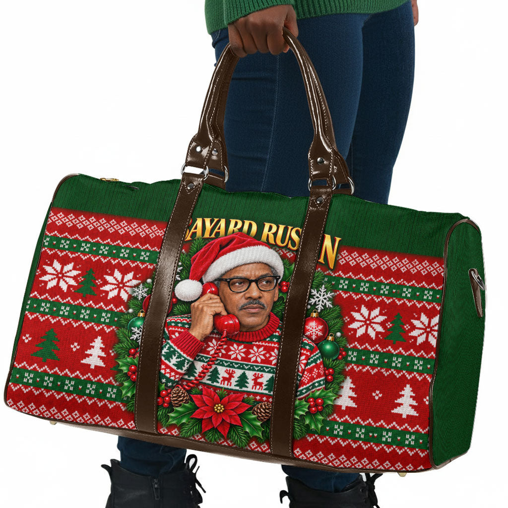 Bayard Rustin Christmas Travel Bag Ugly Christmas Pattern Retro Fair Isle