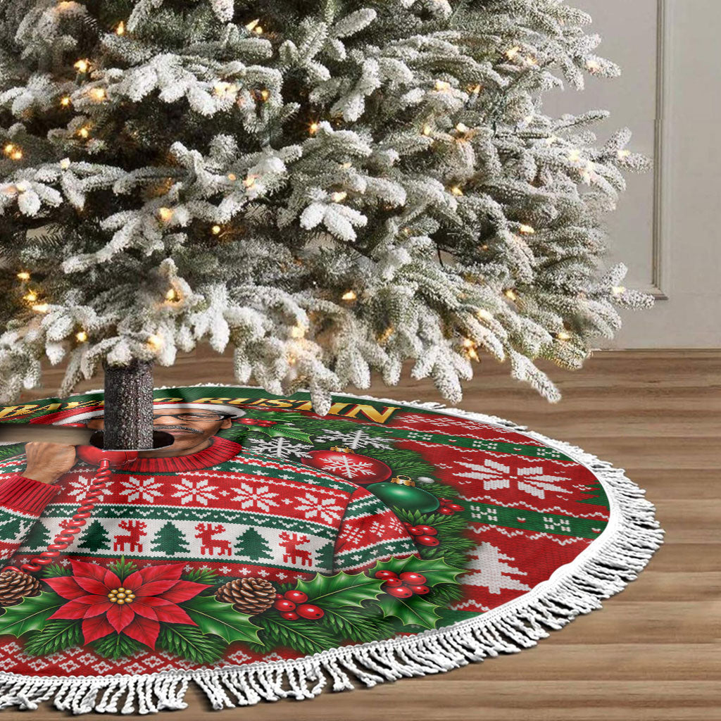 Bayard Rustin Christmas Tree Skirt Ugly Christmas Pattern Retro Fair Isle