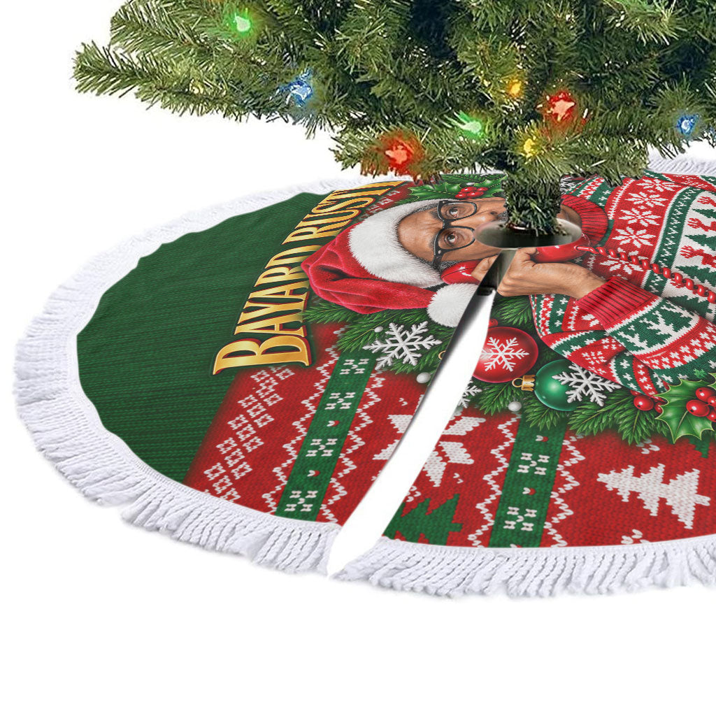 Bayard Rustin Christmas Tree Skirt Ugly Christmas Pattern Retro Fair Isle