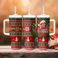 Bayard Rustin Christmas Tumbler With Handle Ugly Christmas Pattern Retro Fair Isle