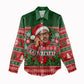 Bayard Rustin Christmas Women Casual Shirt Ugly Christmas Pattern Retro Fair Isle