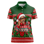 Bayard Rustin Christmas Women Polo Shirt Ugly Christmas Pattern Retro Fair Isle