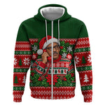 Bayard Rustin Christmas Zip Hoodie Ugly Christmas Pattern Retro Fair Isle