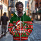Bayard Rustin Christmas Zip Hoodie Ugly Christmas Pattern Retro Fair Isle