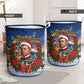 Booker T. Washington Christmas Laundry Basket Ugly Christmas Pattern Starry Winter Night