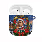 Booker T. Washington Christmas AirPods Case Ugly Christmas Pattern Starry Winter Night