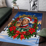 Booker T. Washington Christmas Area Rug Ugly Christmas Pattern Starry Winter Night