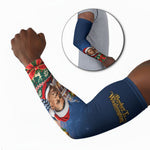 Booker T. Washington Christmas Arm Sleeves Ugly Christmas Pattern Starry Winter Night