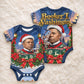 Booker T. Washington Christmas Baby Onesie Ugly Christmas Pattern Starry Winter Night