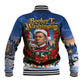Booker T. Washington Christmas Baseball Jacket Ugly Christmas Pattern Starry Winter Night
