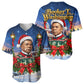 Booker T. Washington Christmas Baseball Jersey Ugly Christmas Pattern Starry Winter Night