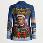 Booker T. Washington Christmas Blazer Ugly Christmas Pattern Starry Winter Night
