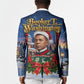 Booker T. Washington Christmas Blazer Ugly Christmas Pattern Starry Winter Night