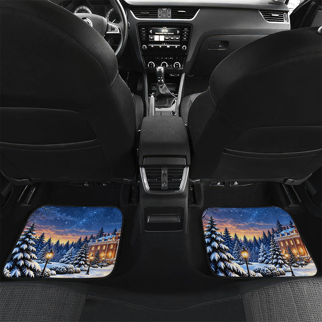 Booker T. Washington Christmas Car Mats Ugly Christmas Pattern Starry Winter Night