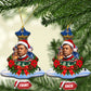 Booker T. Washington Christmas Ceramic Ornament Ugly Christmas Pattern Starry Winter Night