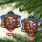 Booker T. Washington Christmas Ceramic Ornament Ugly Christmas Pattern Starry Winter Night
