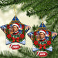 Booker T. Washington Christmas Ceramic Ornament Ugly Christmas Pattern Starry Winter Night