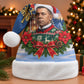 Booker T. Washington Christmas Santa Hat Ugly Christmas Pattern Starry Winter Night
