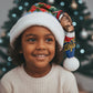 Booker T. Washington Christmas Santa Hat Ugly Christmas Pattern Starry Winter Night