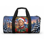 Booker T. Washington Christmas Duffle Bag Ugly Christmas Pattern Starry Winter Night
