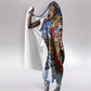 Booker T. Washington Christmas Hooded Blanket Ugly Christmas Pattern Starry Winter Night