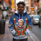 Booker T. Washington Christmas Hoodie Ugly Christmas Pattern Starry Winter Night