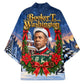 Booker T. Washington Christmas Kimono Ugly Christmas Pattern Starry Winter Night