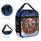 Booker T. Washington Christmas Lunch Bag Ugly Christmas Pattern Starry Winter Night