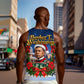 Booker T. Washington Christmas Men Tank Top Ugly Christmas Pattern Starry Winter Night