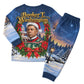 Booker T. Washington Christmas Pajama Set Ugly Christmas Pattern Starry Winter Night