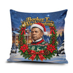 Booker T. Washington Christmas Pillow Cover Ugly Christmas Pattern Starry Winter Night