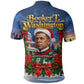 Booker T. Washington Christmas Polo Shirt Ugly Christmas Pattern Starry Winter Night