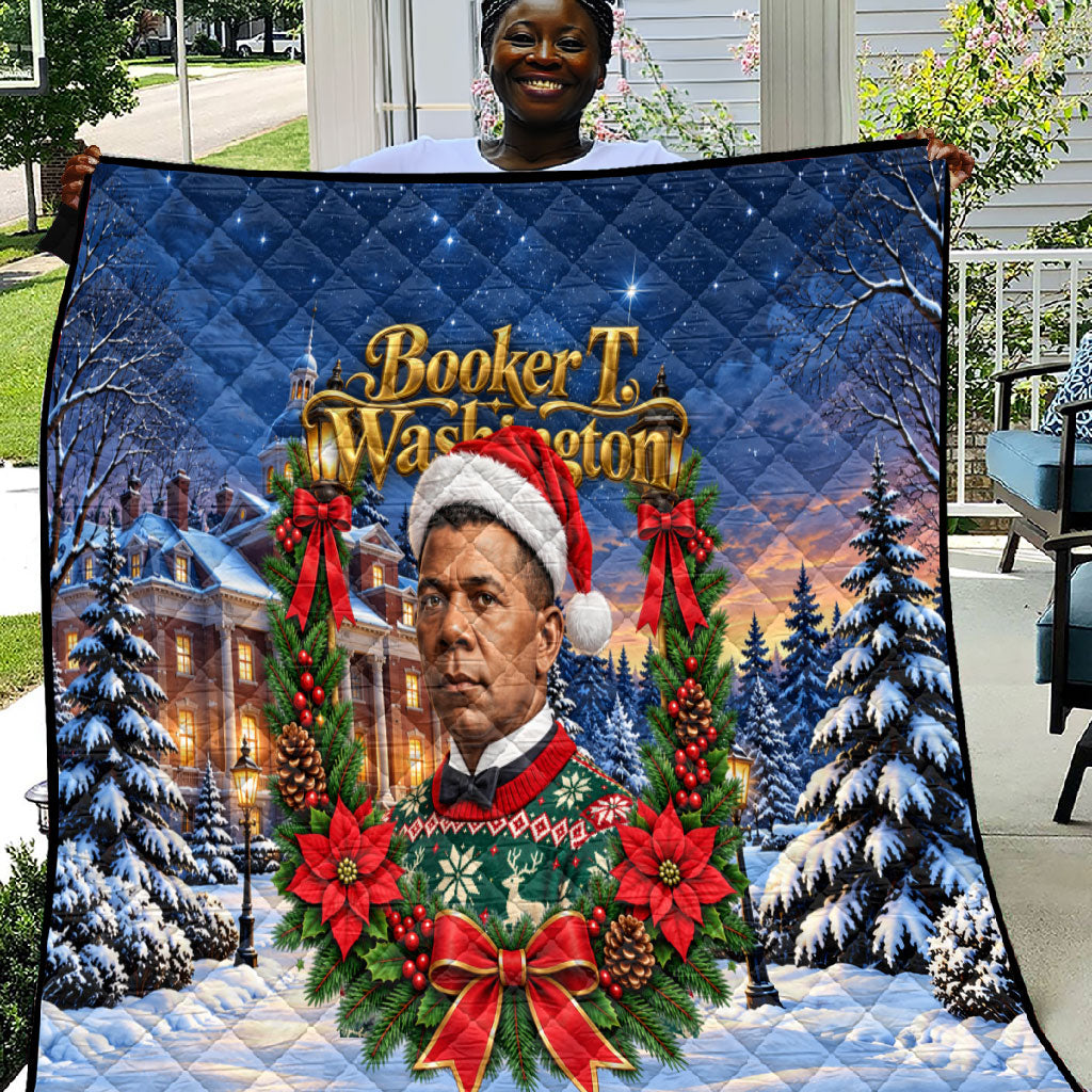 Booker T. Washington Christmas Quilt Ugly Christmas Pattern Starry Winter Night
