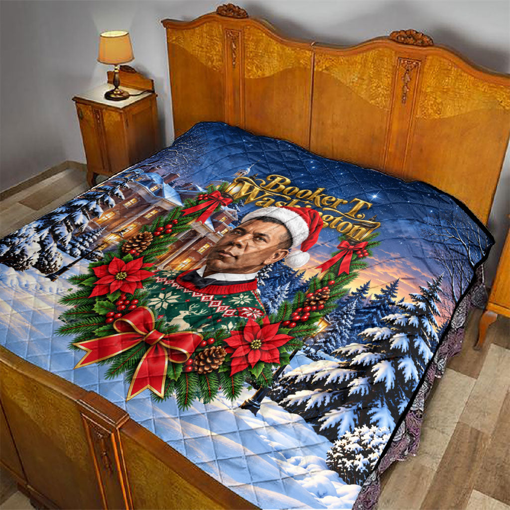 Booker T. Washington Christmas Quilt Ugly Christmas Pattern Starry Winter Night
