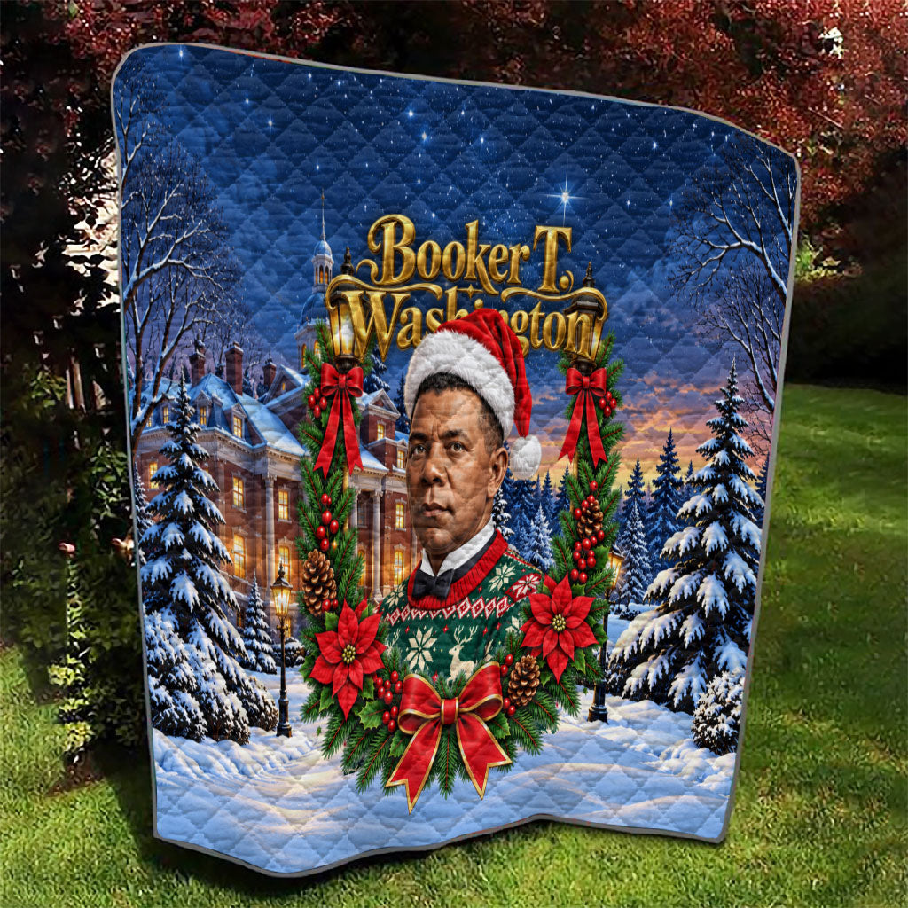 Booker T. Washington Christmas Quilt Ugly Christmas Pattern Starry Winter Night