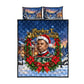 Booker T. Washington Christmas Quilt Bed Set Ugly Christmas Pattern Starry Winter Night