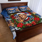 Booker T. Washington Christmas Quilt Bed Set Ugly Christmas Pattern Starry Winter Night