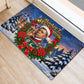 Booker T. Washington Christmas Rubber Doormat Ugly Christmas Pattern Starry Winter Night