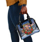 Booker T. Washington Christmas Shoulder Handbag Ugly Christmas Pattern Starry Winter Night