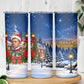 Booker T. Washington Christmas Skinny Tumbler Ugly Christmas Pattern Starry Winter Night