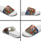 Booker T. Washington Christmas Slide Sandals Ugly Christmas Pattern Starry Winter Night