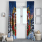 Booker T. Washington Christmas Window Curtain Ugly Christmas Pattern Starry Winter Night