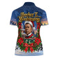 Booker T. Washington Christmas Women Polo Shirt Ugly Christmas Pattern Starry Winter Night