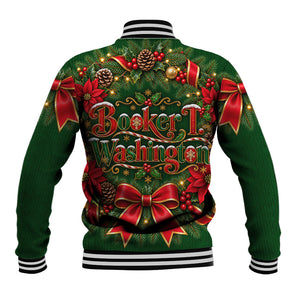 Booker T. Washington Christmas Baseball Jacket Ugly Christmas Pattern Vintage Holiday