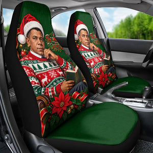 Booker T. Washington Christmas Car Seat Cover Ugly Christmas Pattern Vintage Holiday