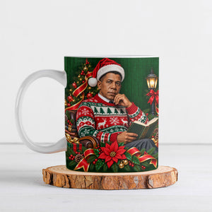 Booker T. Washington Christmas Ceramic Mug Ugly Christmas Pattern Vintage Holiday